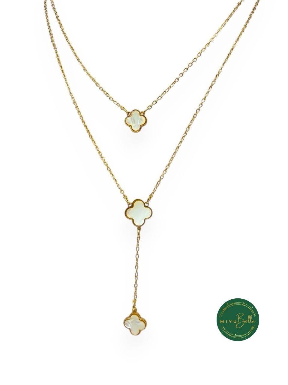 Aster - Clover Y-Drop Necklace