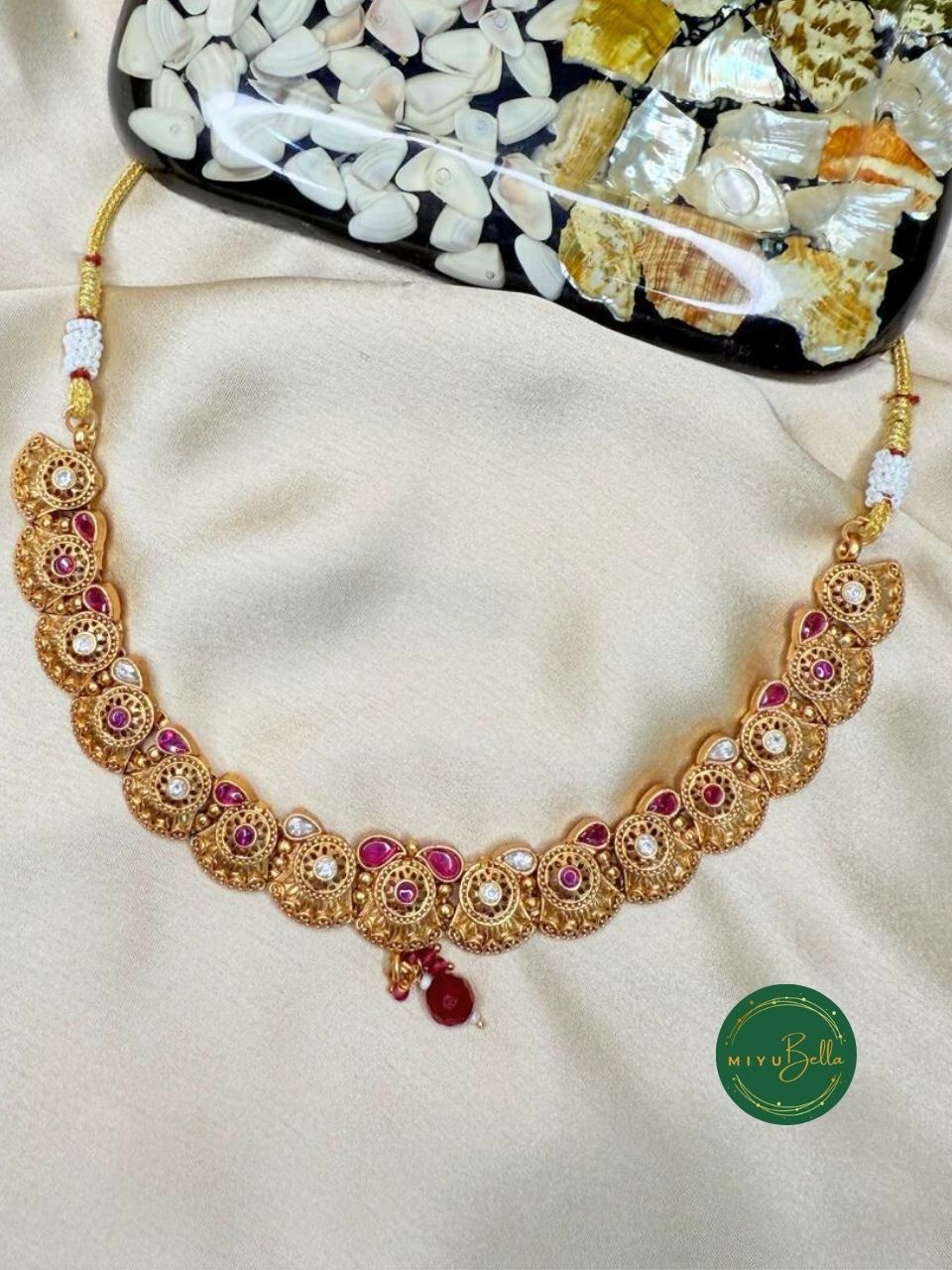 Meenakshi – Kundan and Cubic Zirconia Jewellery Set
