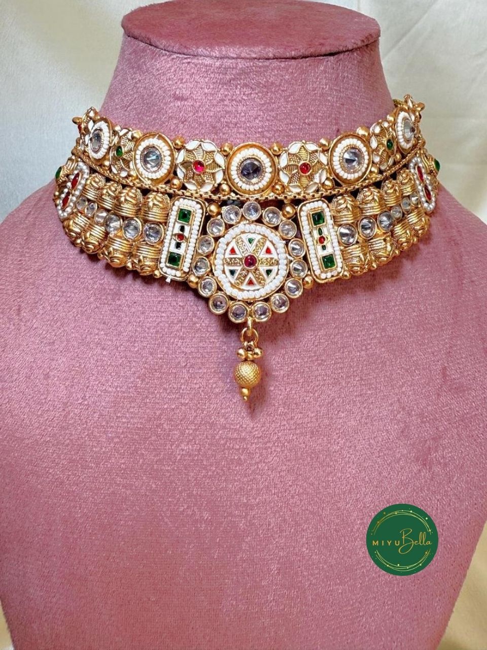 Padmini – Temple Jewellery with Kemp and Meenakari Work