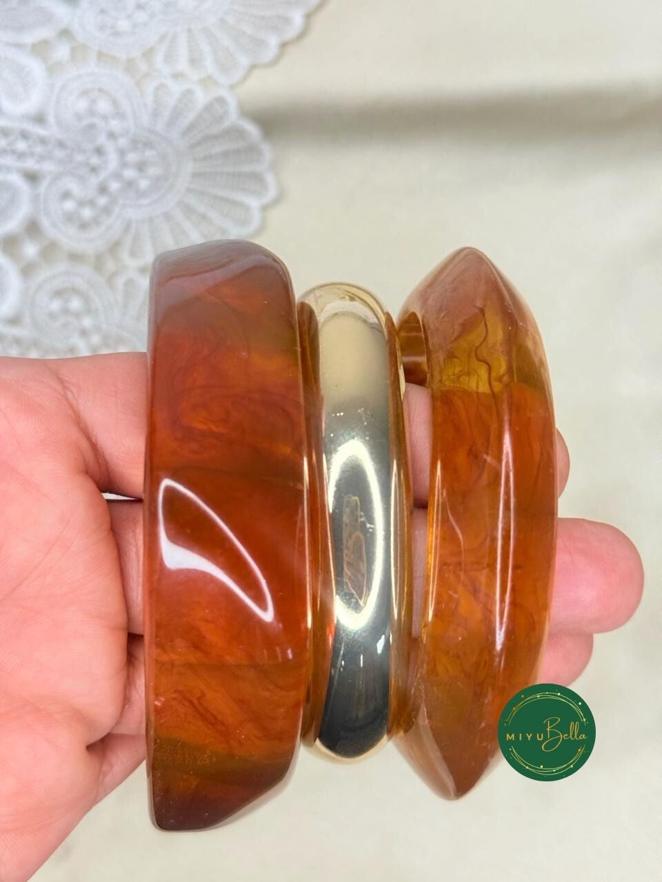 Statement Resin Alloy Stack Bangles