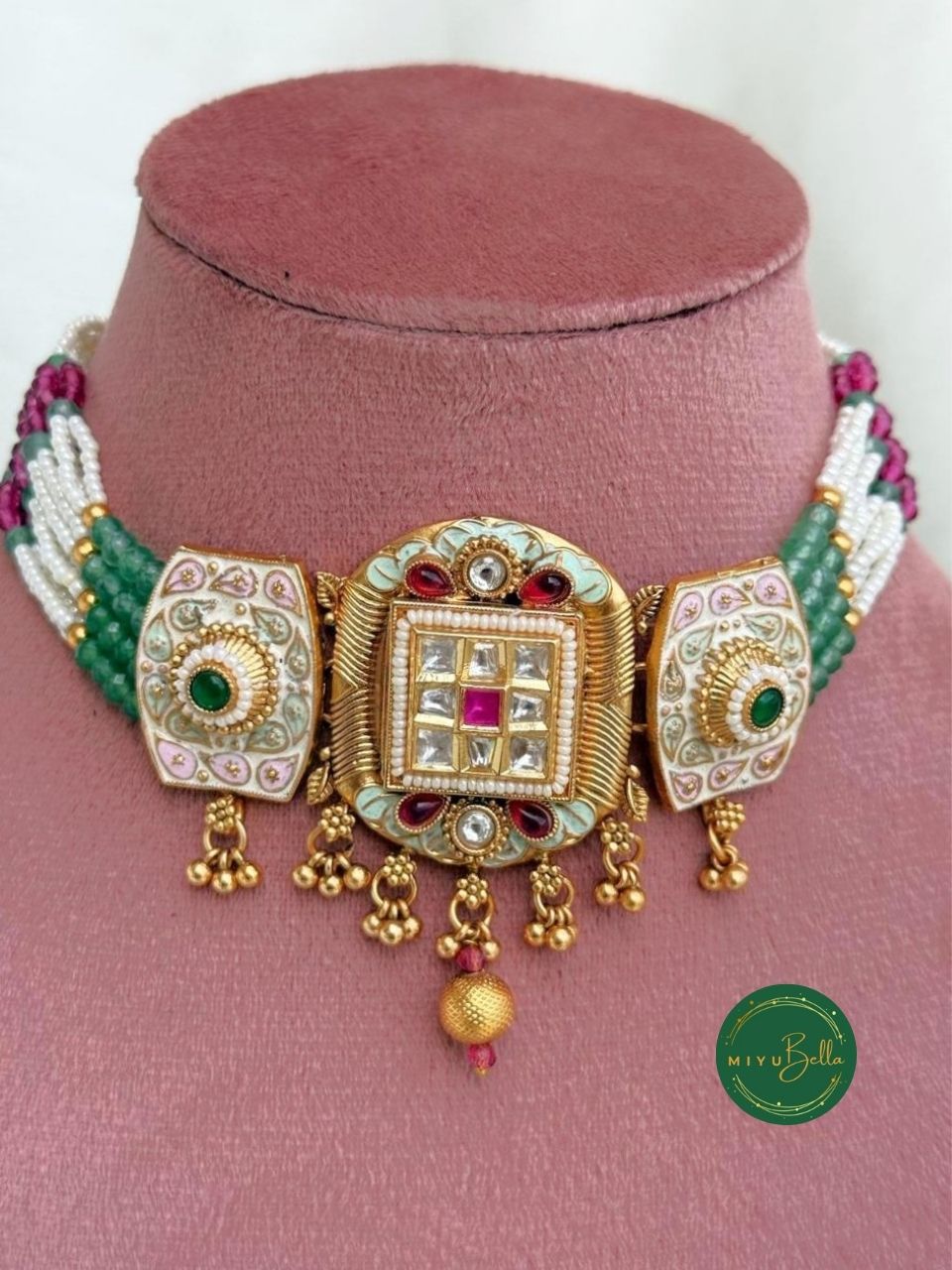 Sanyogita Collection - Meenakari and Kemp Choker Set