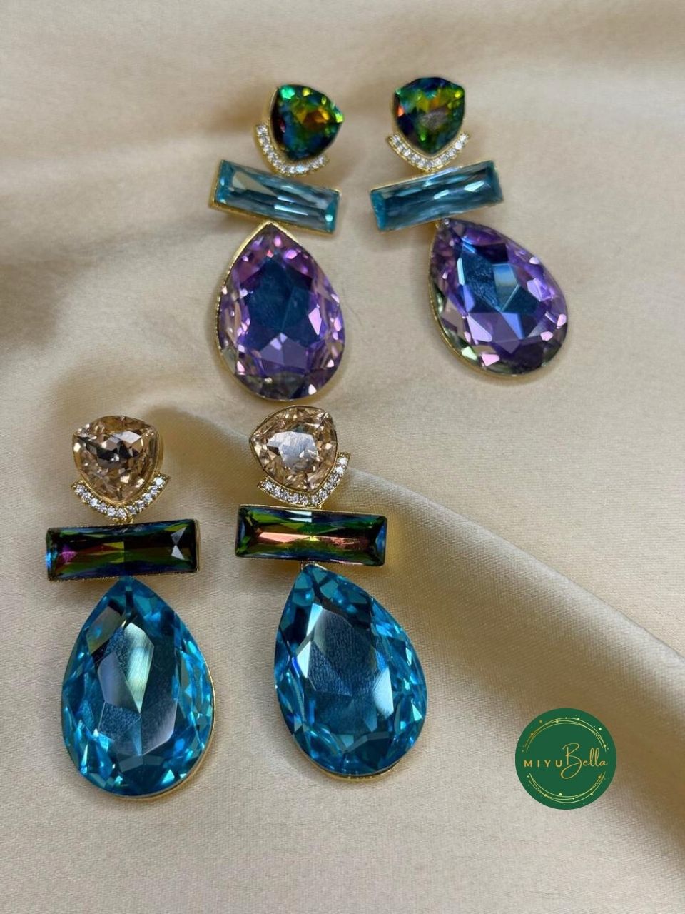 Señorita – Austrian Crystal Turquoise Drop Earrings