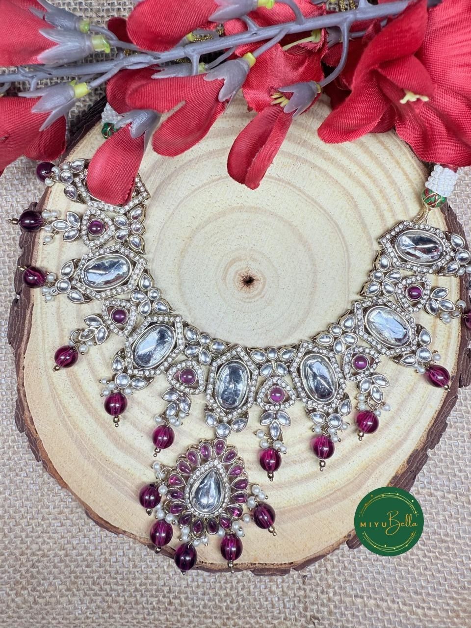 Vaidahi – Antique Gold Kundan, Kemp and AD Jewellery Set