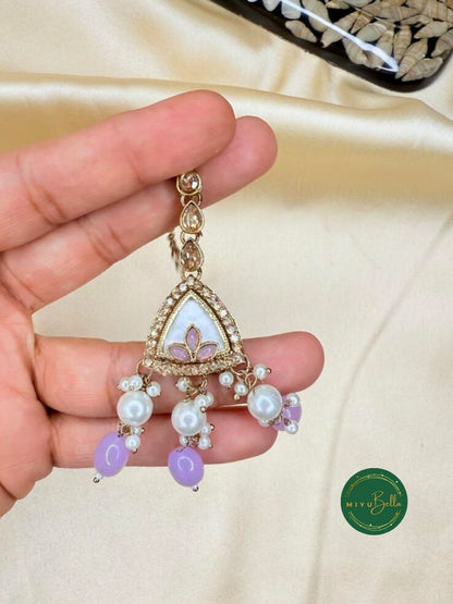 Aditi - Mauve & Lilac Mother of Pearl Choker Set