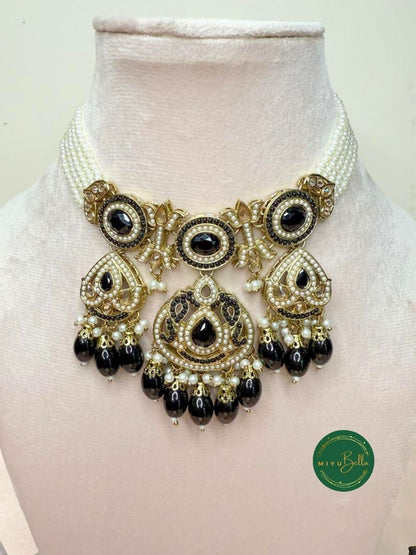 Apsara – Antique Gold American Diamond Jadau Victorian Set