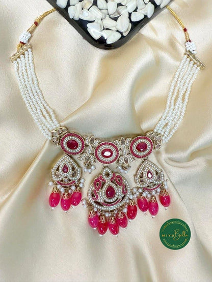 Apsara – Antique Gold American Diamond Jadau Victorian Set