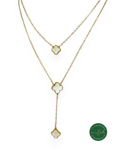 Aster - Clover Y-Drop Necklace
