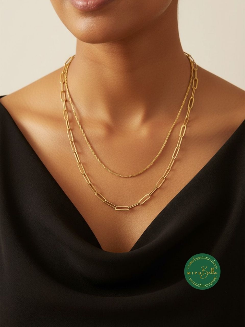 Aster - Dual Layer Link Chain Necklace