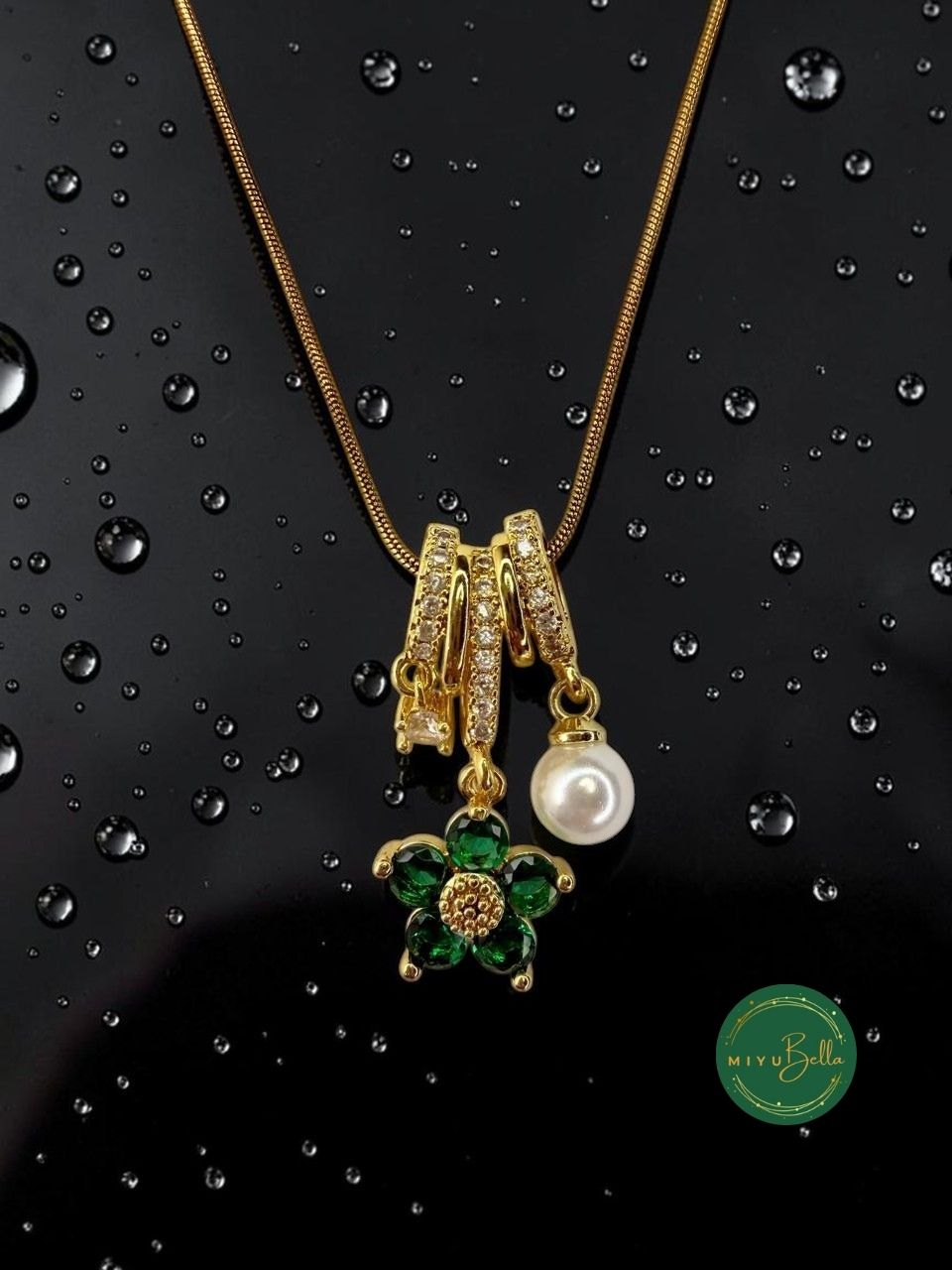 Aster - Flower Charm Pendant Necklace