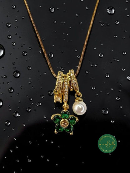 Aster - Flower Charm Pendant Necklace