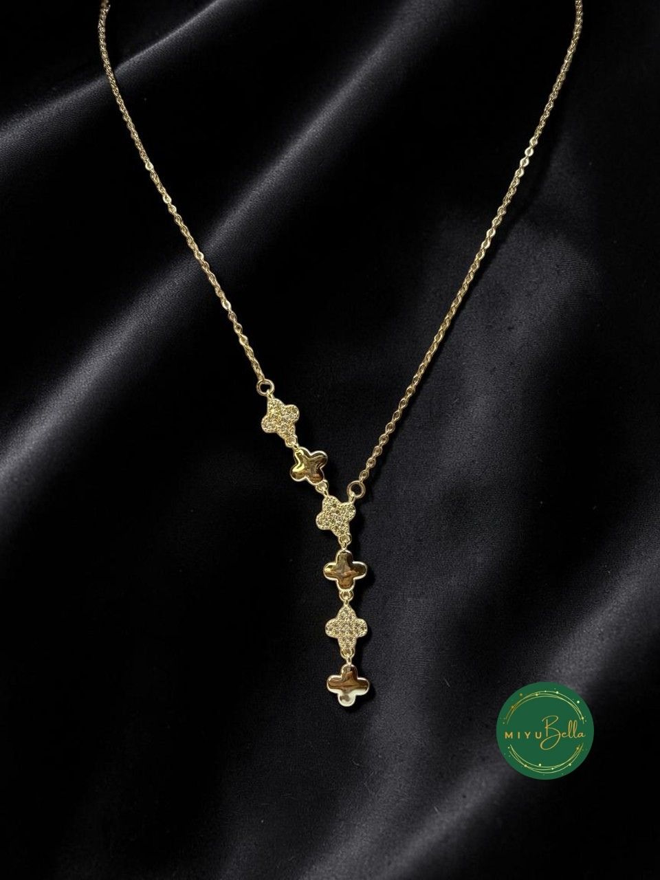 Aster - Clover Cascade Pendant Necklace