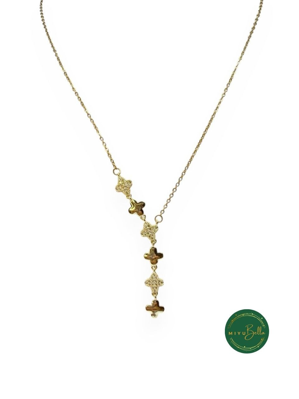 Aster - Clover Cascade Pendant Necklace
