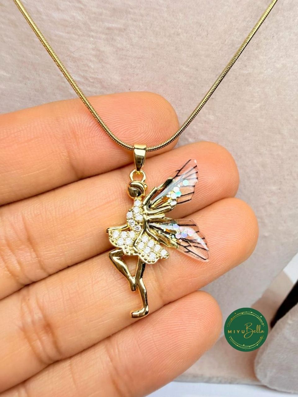Aster - Fairy Silhouette Pendant Necklace