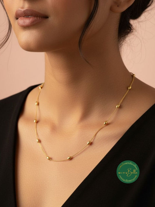 Aster - Golden Beaded Chain