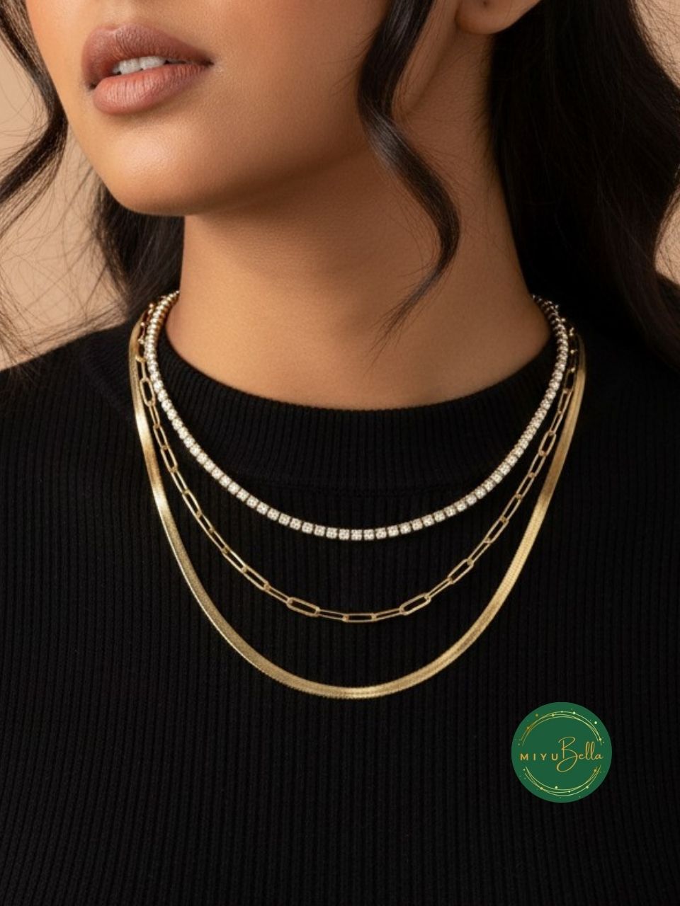 Aster - Triple Layer Statement Necklace