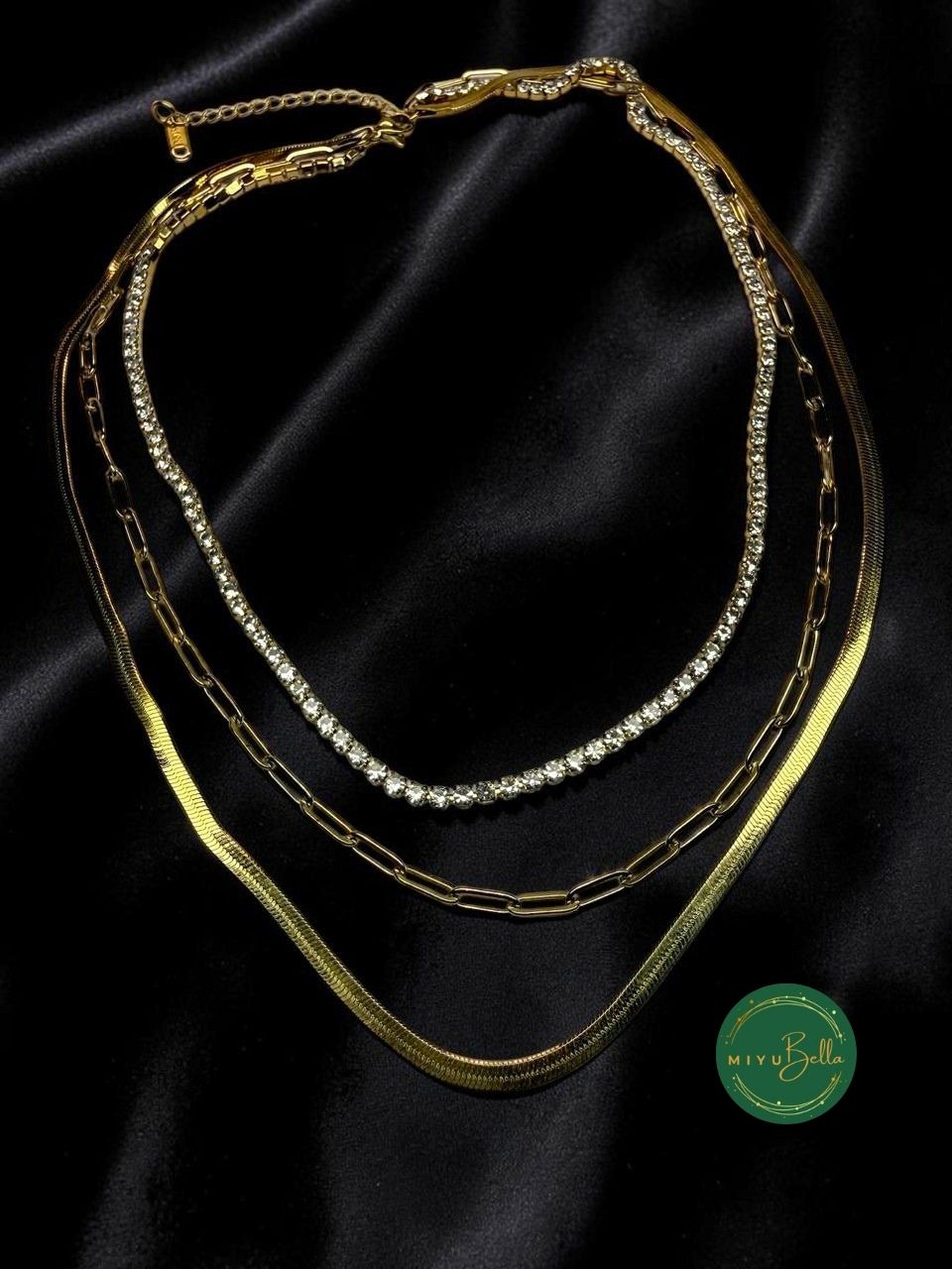 Aster - Triple Layer Statement Necklace