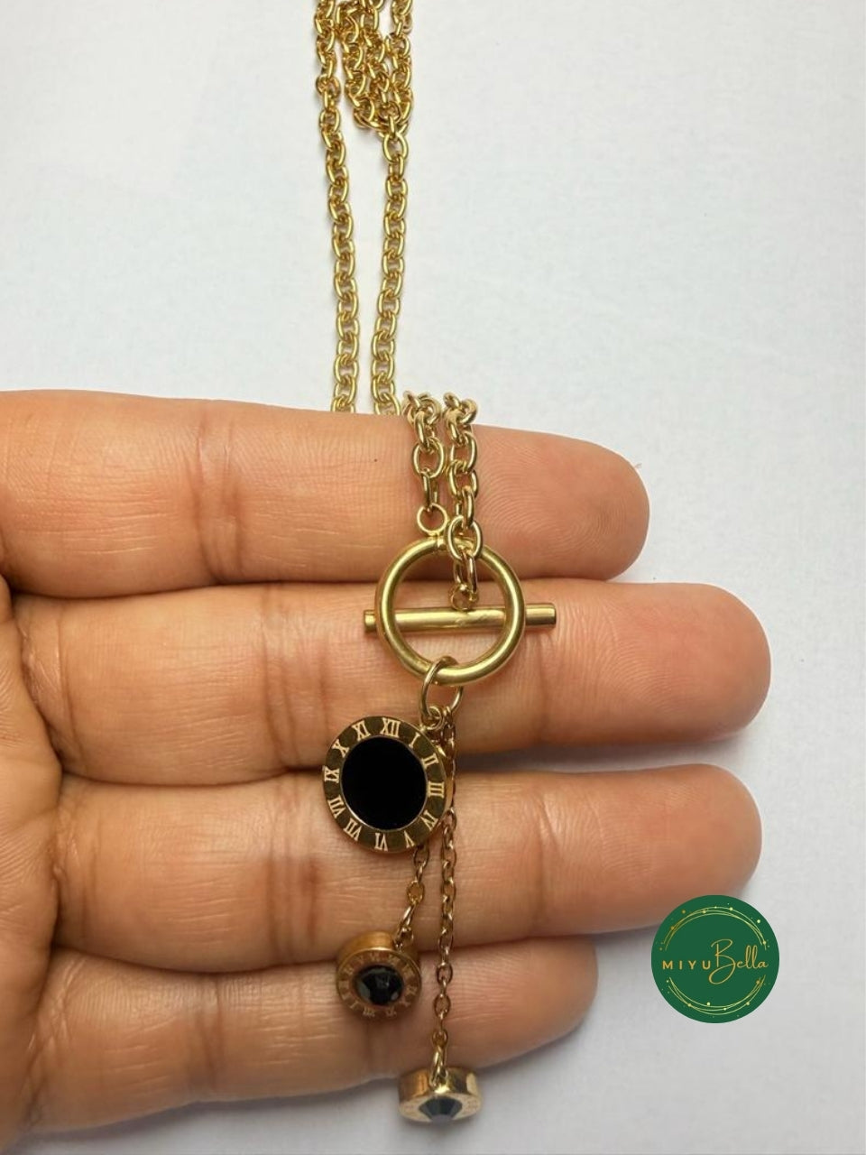 Aurelia - Black Charm Necklace
