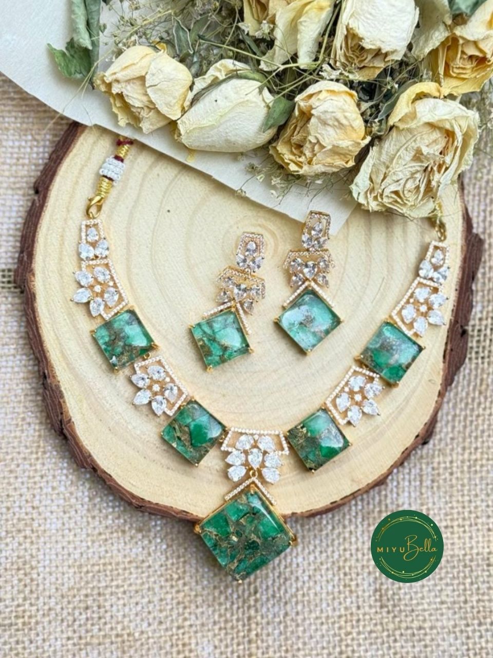 Devanshi – Copper Doublet, American Diamonds and Cubic Zirconia Set