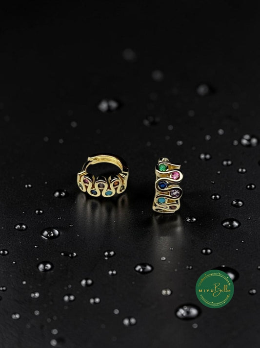 Elara - Wave Hoop Earrings