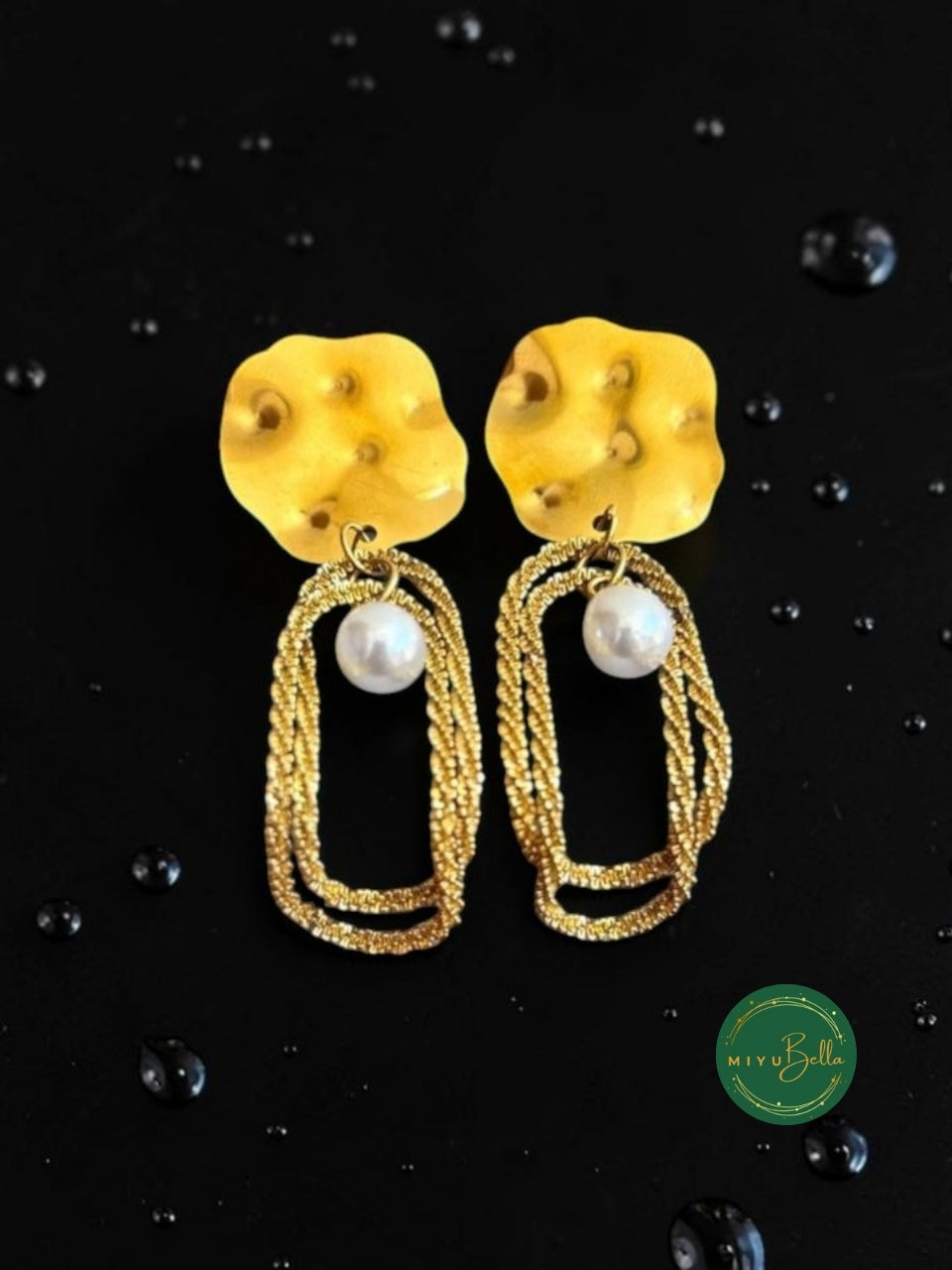 Aurelia - Pearl Stainless Steel Drop Earrings