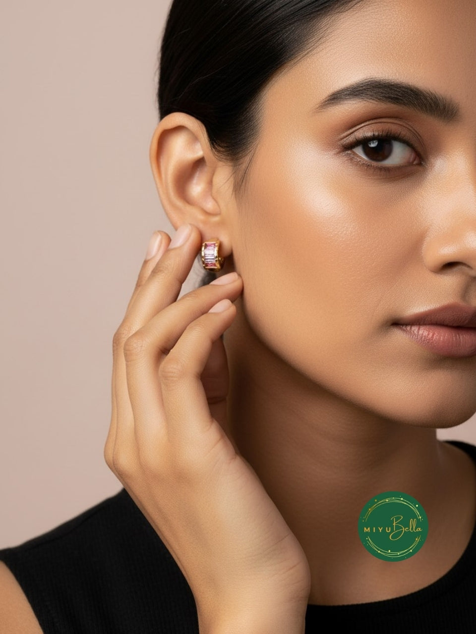 Elara - Mosaic Hoop Earrings