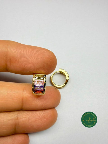 Elara - Mosaic Hoop Earrings