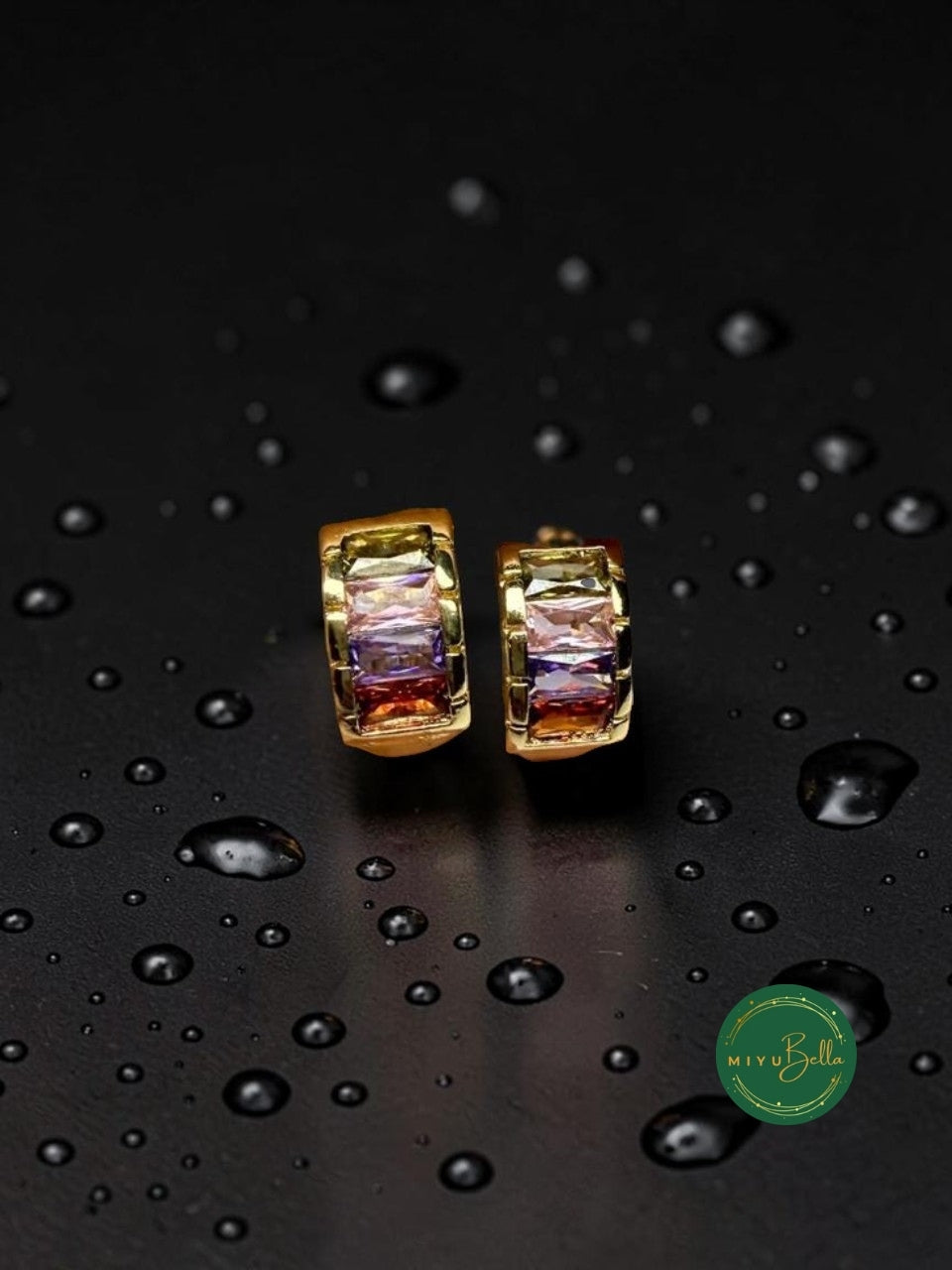 Elara - Mosaic Hoop Earrings