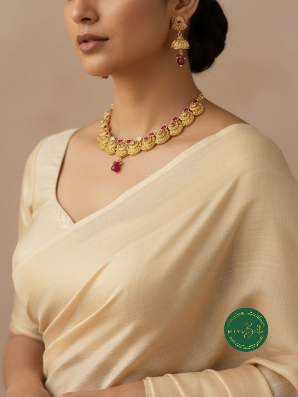 Meenakshi – Kundan and Cubic Zirconia Jewellery Set