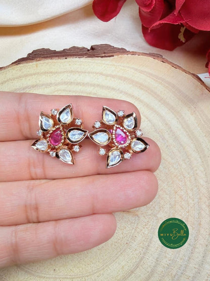 Kahani - Kundan & Moissanite Ruby Pendant Set