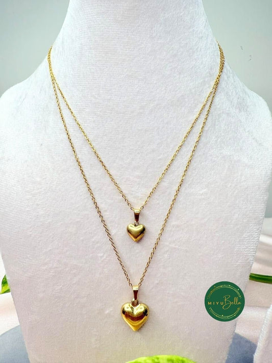 Kiara – Golden Heart Layered Necklace
