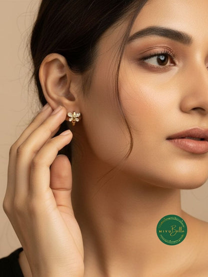 Aurelia – Butterfly Steel Hoop Earrings