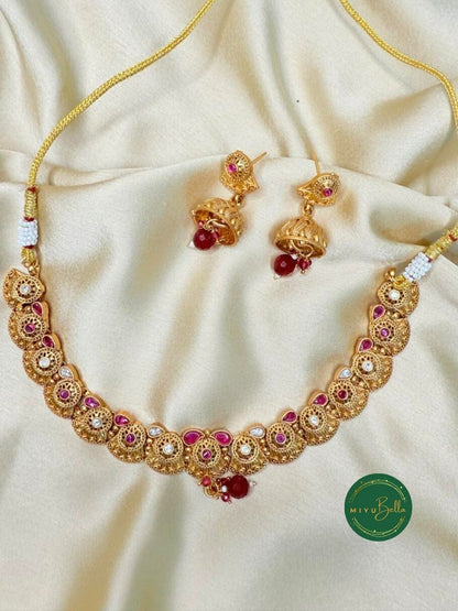 Meenakshi – Kundan and Cubic Zirconia Jewellery Set
