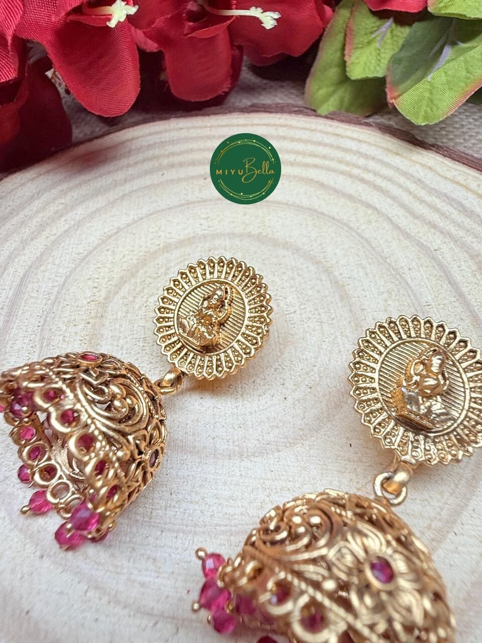 Meenakshi – Temple Set with Kemp Work and Oxidised Gold Finish