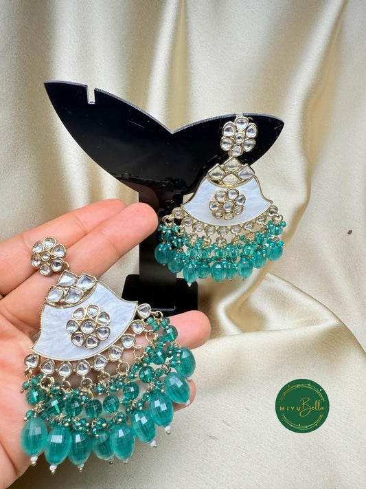 Neel - Festive Antique Gold Kundan Earrings