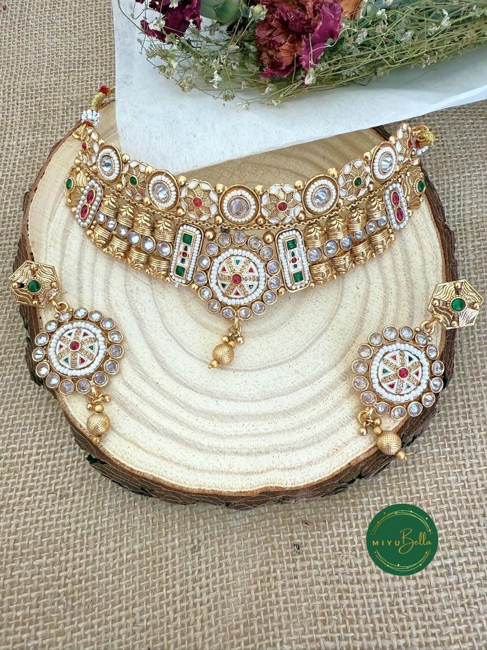 Padmini – Temple Jewellery with Kemp and Meenakari Work