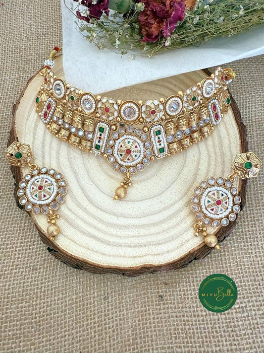 Padmini – Temple Jewellery with Kemp and Meenakari Work