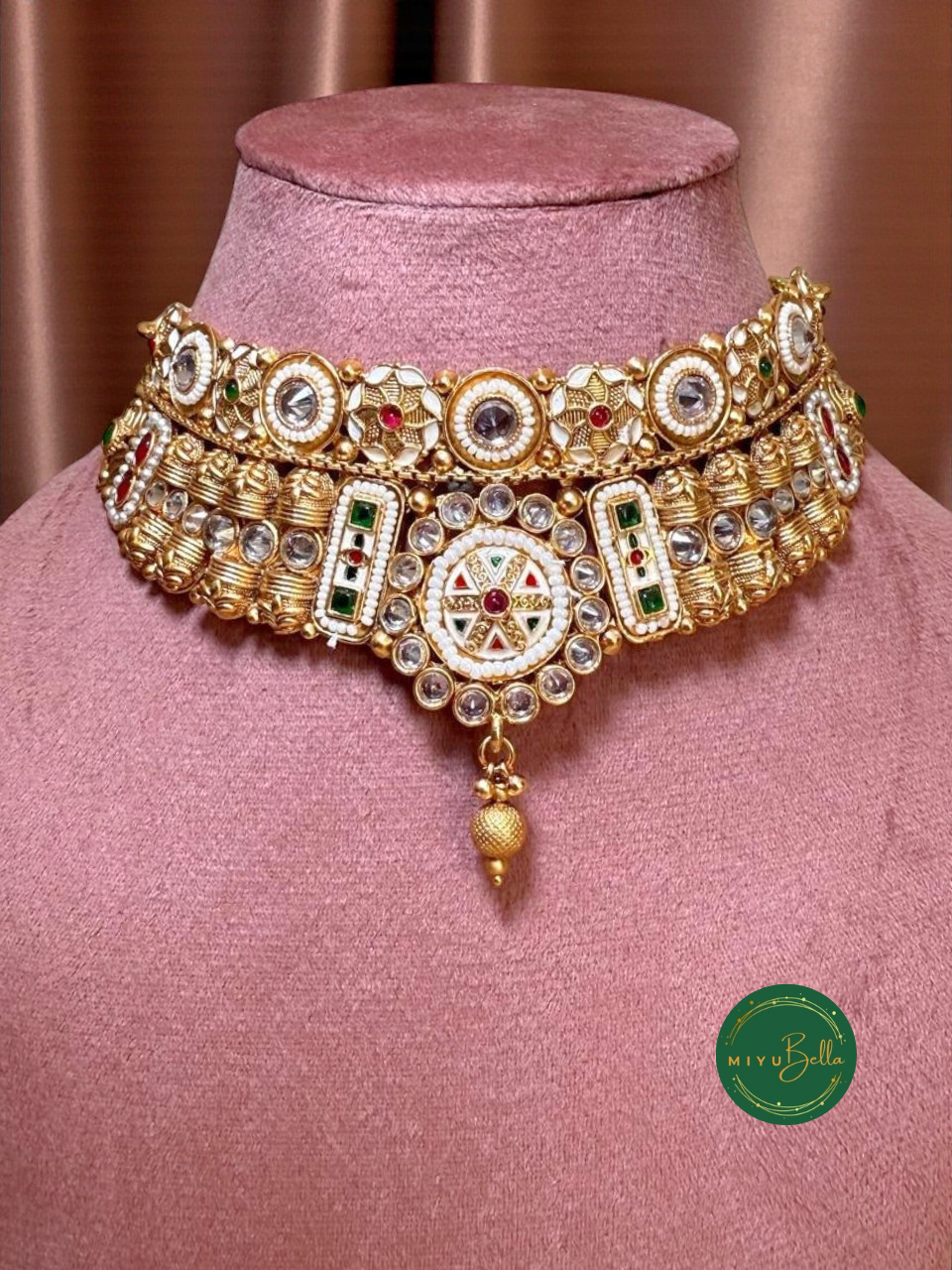 Padmini – Temple Jewellery with Kemp and Meenakari Work