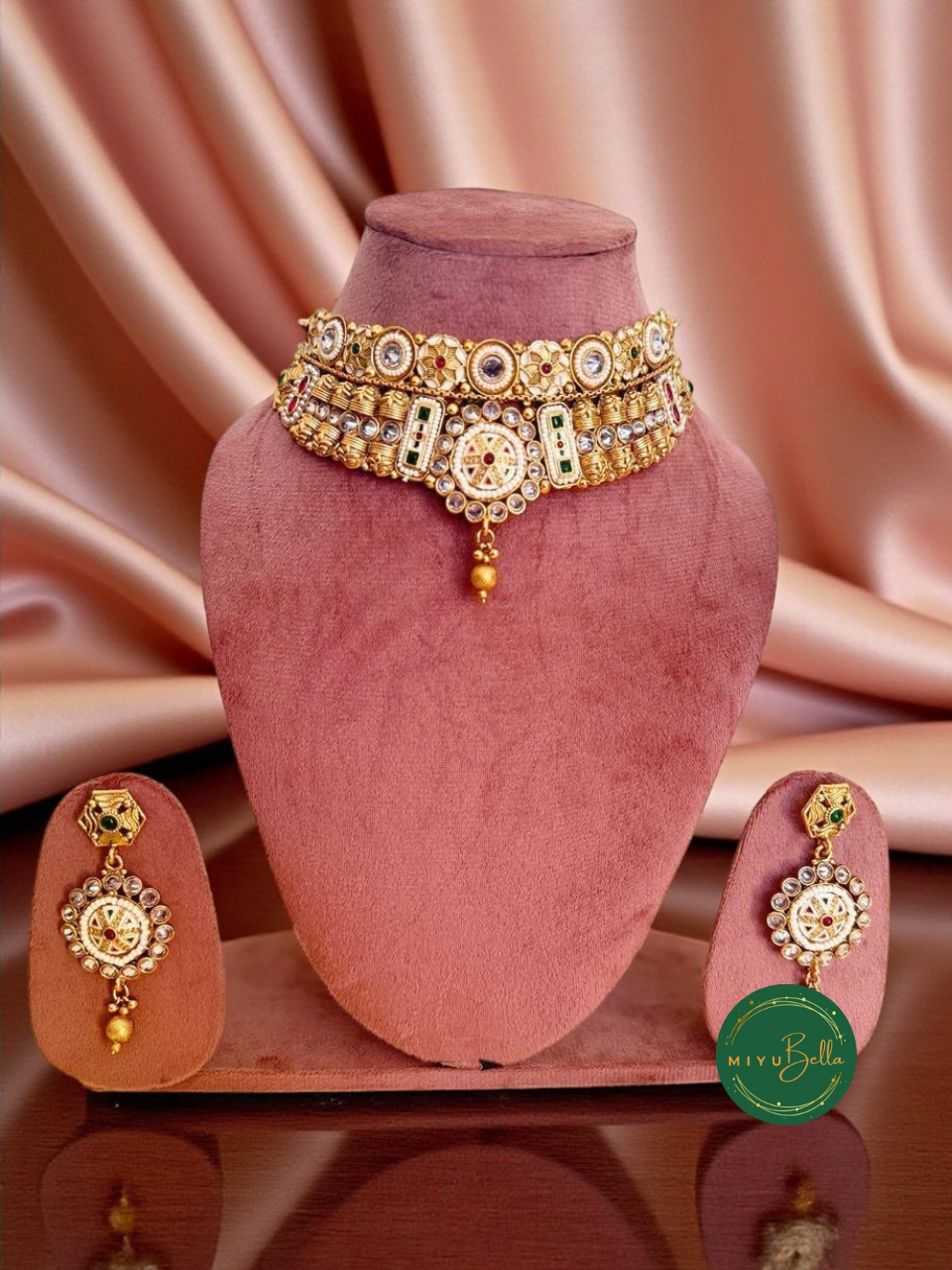 Padmini – Temple Jewellery with Kemp and Meenakari Work