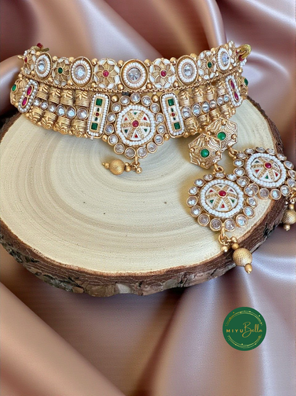 Padmini – Temple Jewellery with Kemp and Meenakari Work