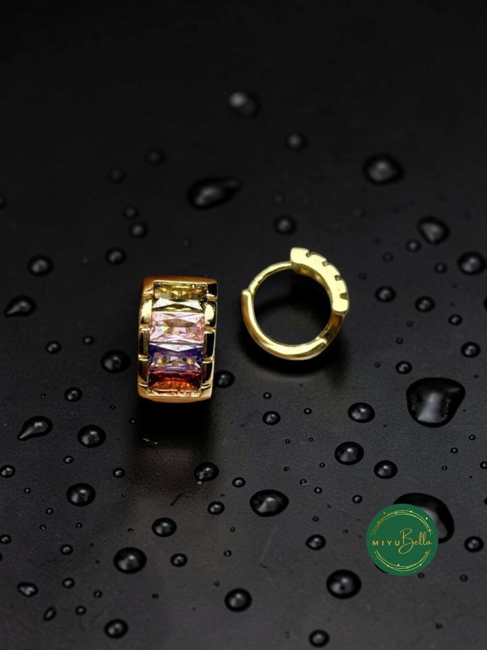 Elara - Mosaic Hoop Earrings