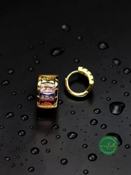Elara - Mosaic Hoop Earrings