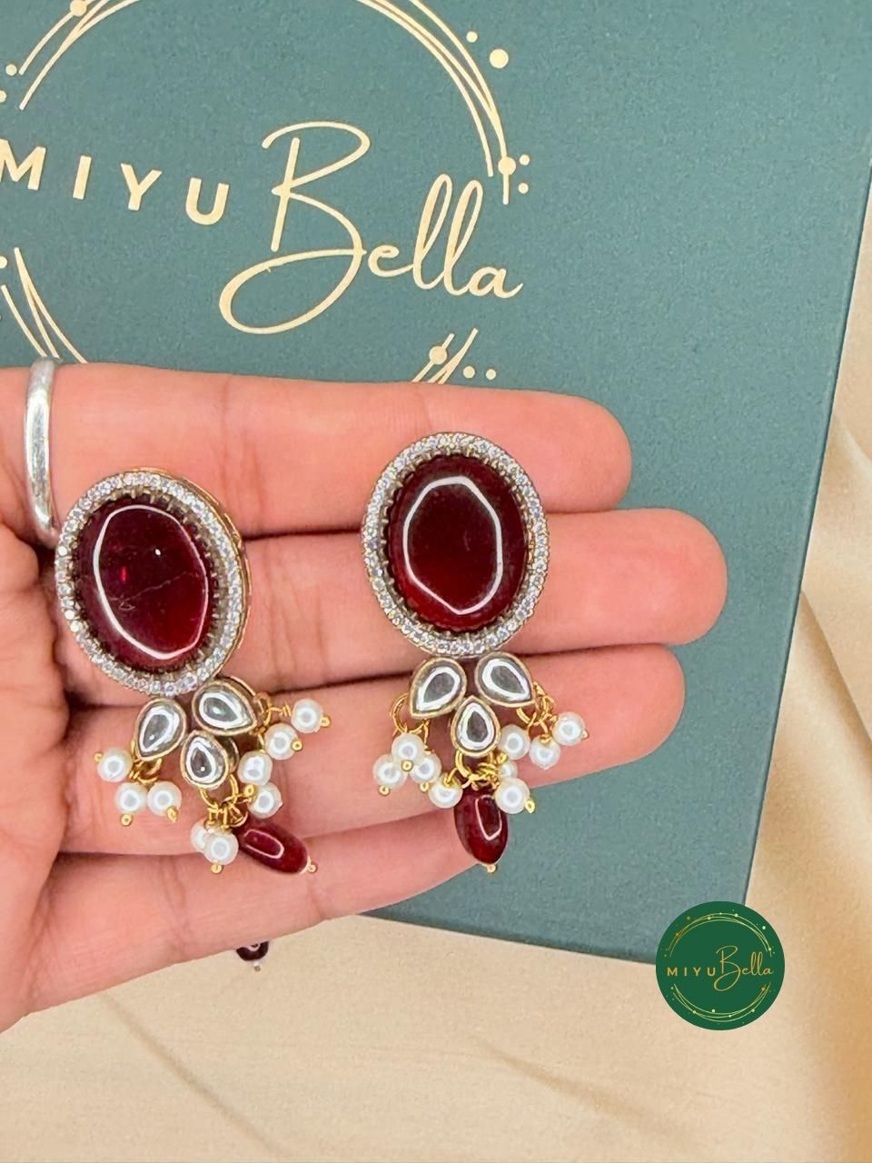 Rukmini – Pearl & Kundan Multi-Strand Heritage Red Necklace Set