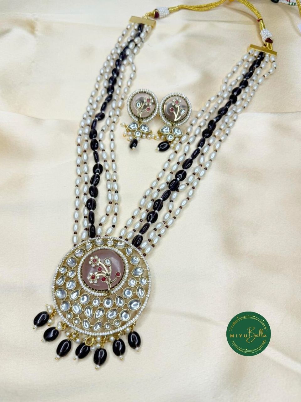 Rukmini – Pearl & Kundan Multi-Strand Heritage Necklace Set