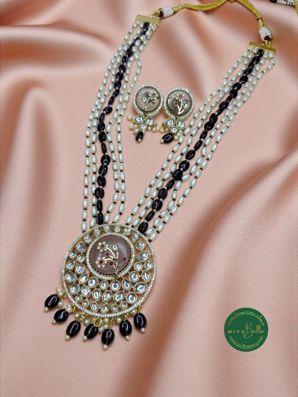Rukmini – Pearl & Kundan Multi-Strand Heritage Necklace Set