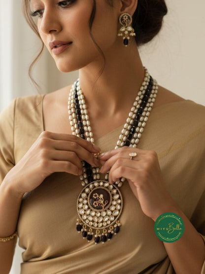 Rukmini – Pearl & Kundan Multi-Strand Heritage Necklace Set