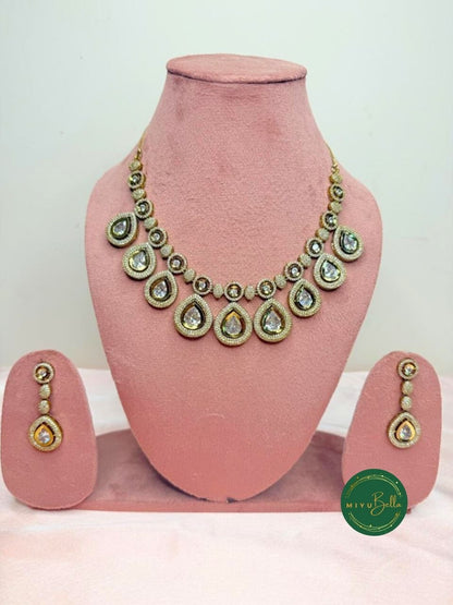 Saavi – Kundan and Cubic Zirconia Jewellery Set