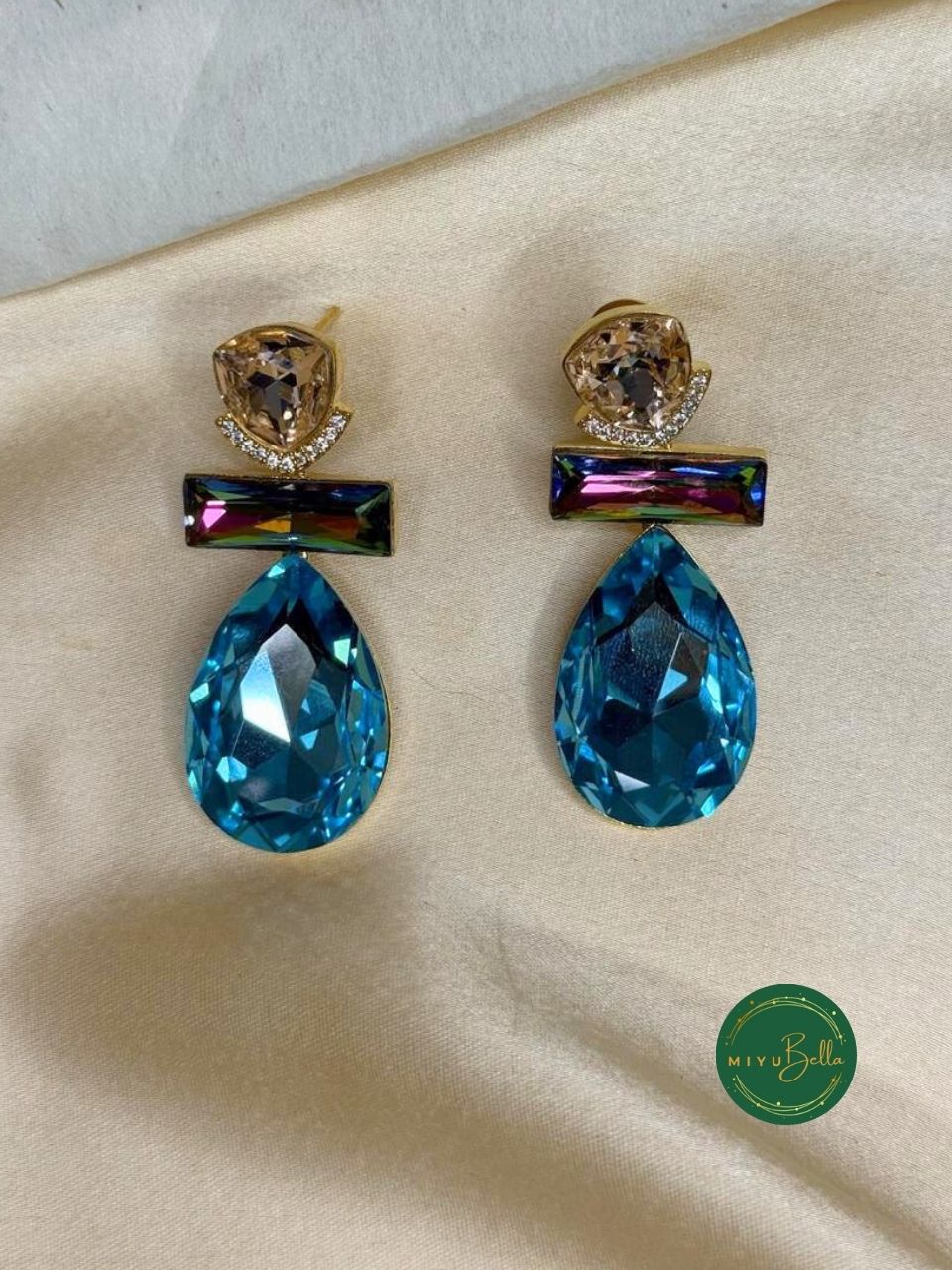 Señorita – Austrian Crystal Turquoise Drop Earrings