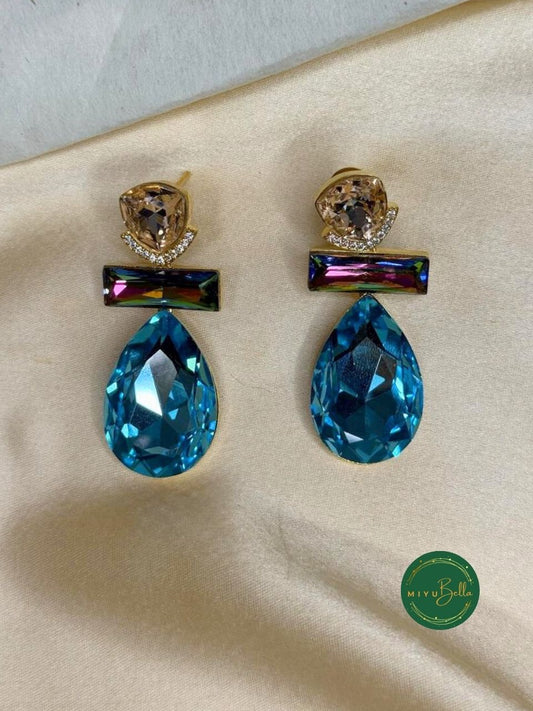 Señorita – Austrian Crystal Turquoise Drop Earrings