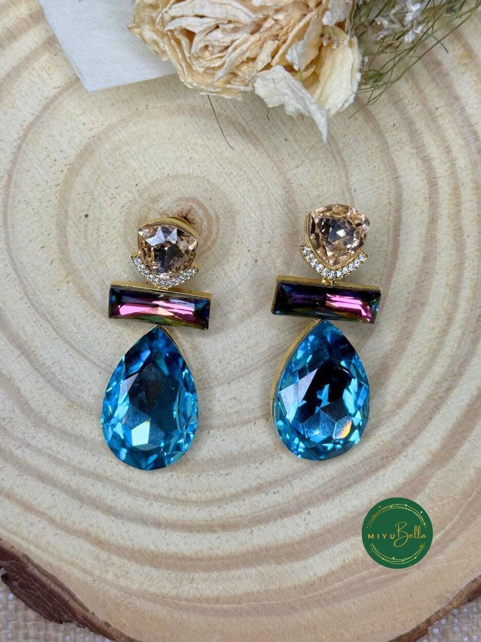 Señorita – Austrian Crystal Turquoise Drop Earrings