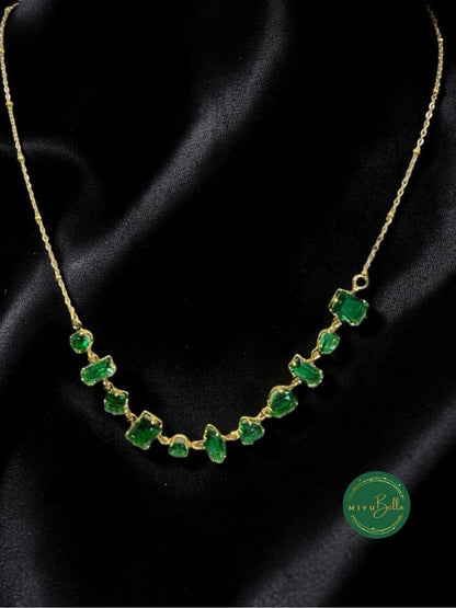 Serena - Emerald Crystal Necklace